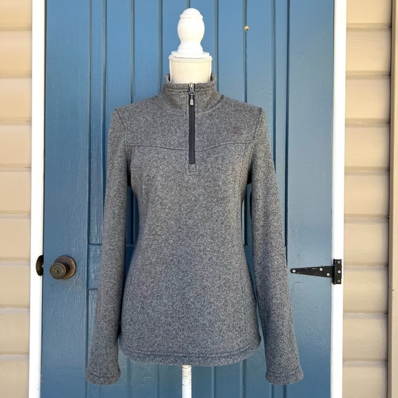 The North Face Tops - The North Face Maggy Gray Fleece
Pullover Quarter-Zip Sweater Women’s Size M